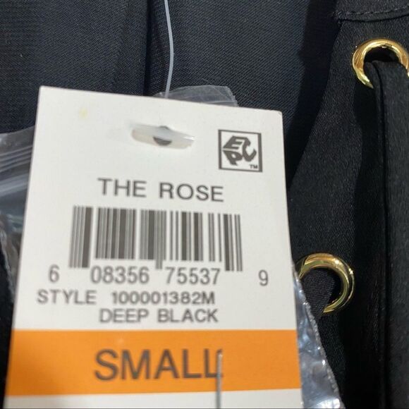 INC International Concepts Lace-Up Top Womens Small Black Sleeveless Blouse - Picture 6 of 6